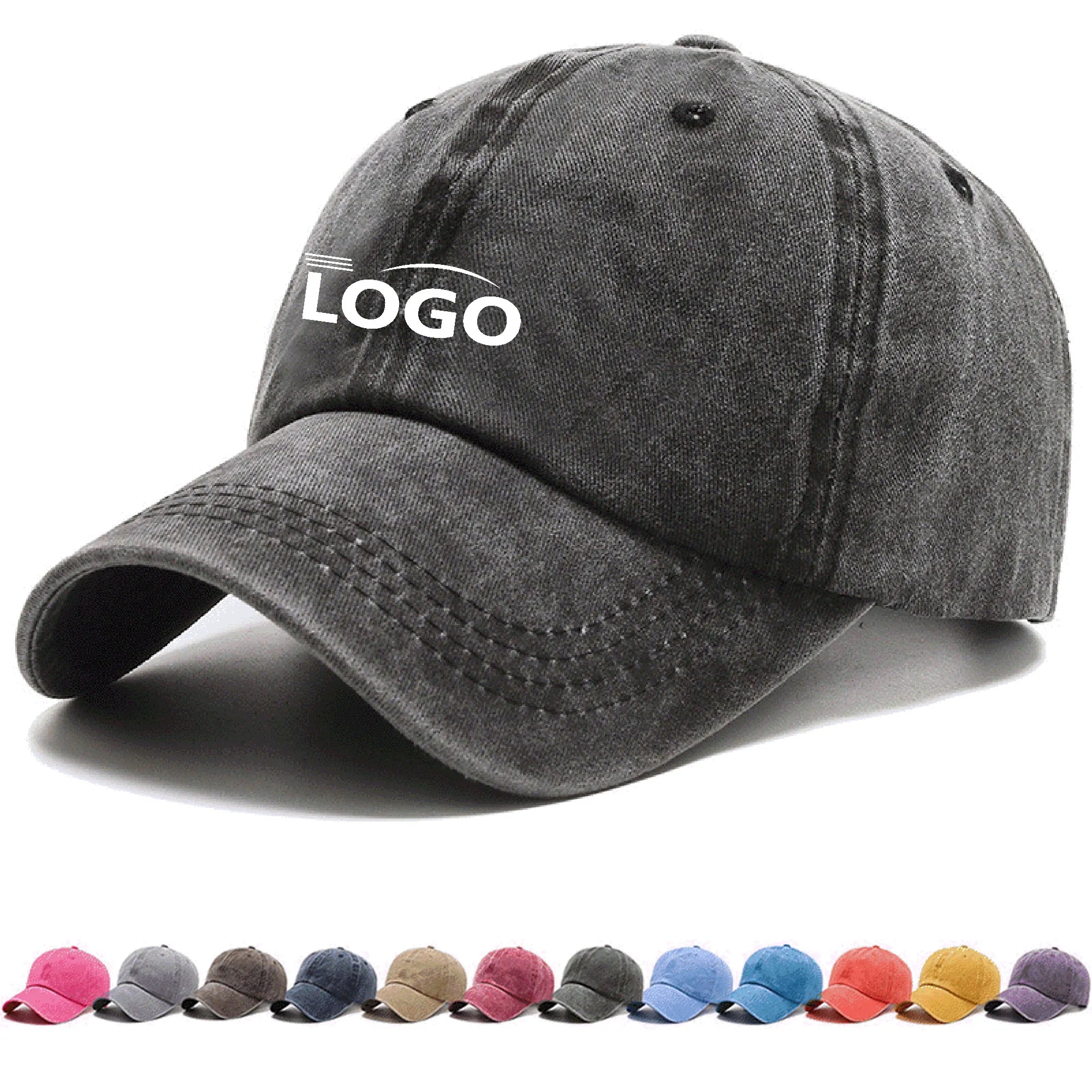 6-Panel Washed Baseball Cap MOQ 50PCS 1
