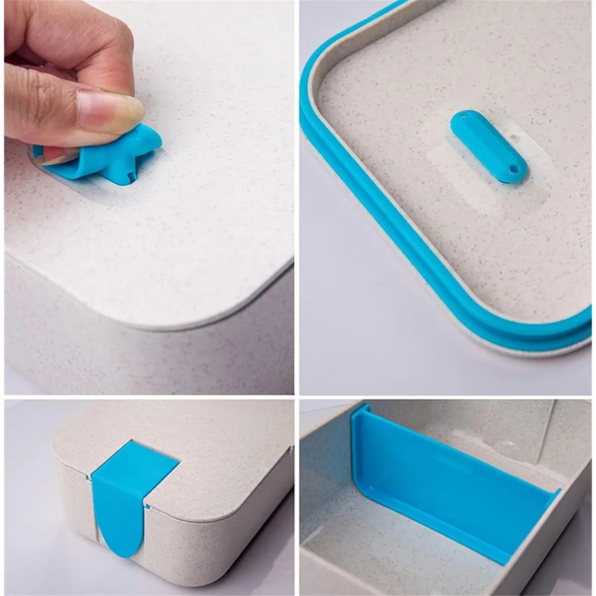 Wheat Straw Lunch Set With Phone Holder 6