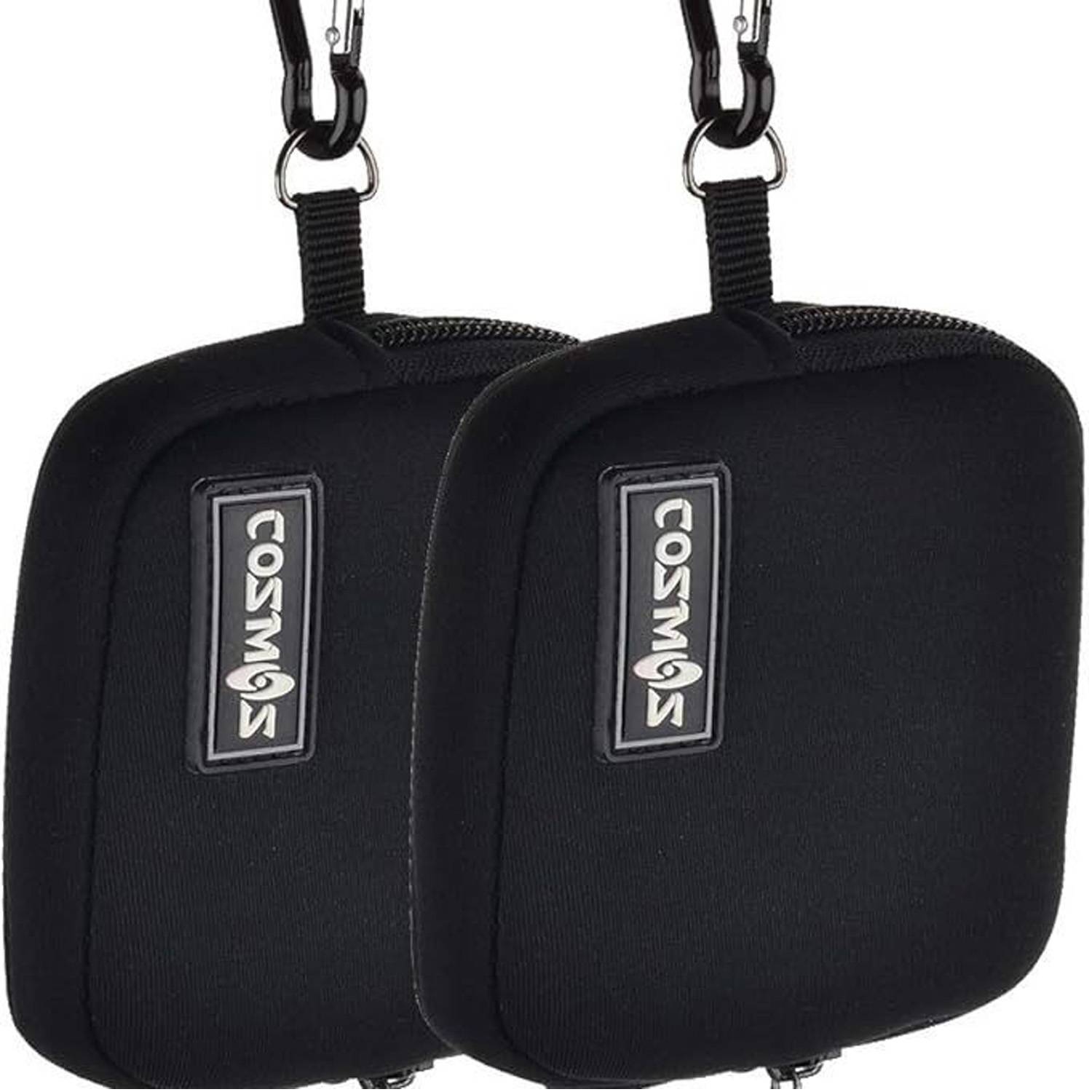 2 Pack Mini Neoprene Travel Pouches w/ Carabiner 4