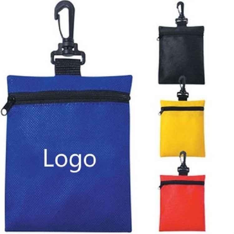 Non-Woven Zippered Pouch with Clip 2