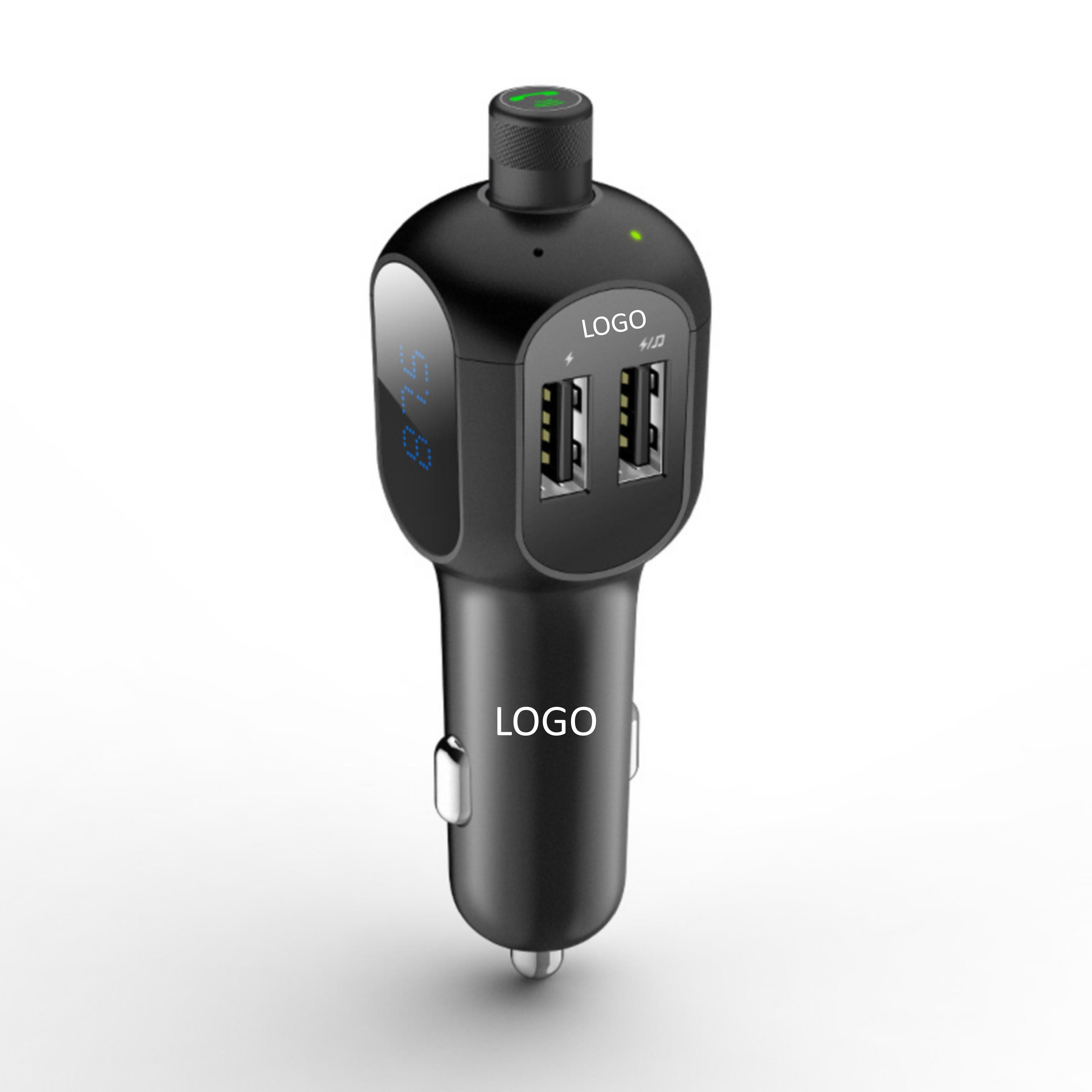 Multifunctional car charger with Bluetooth music player 2