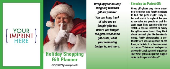 POCKET PAMPHLET - Santa Holiday Planning Pocket Pamphlet 2