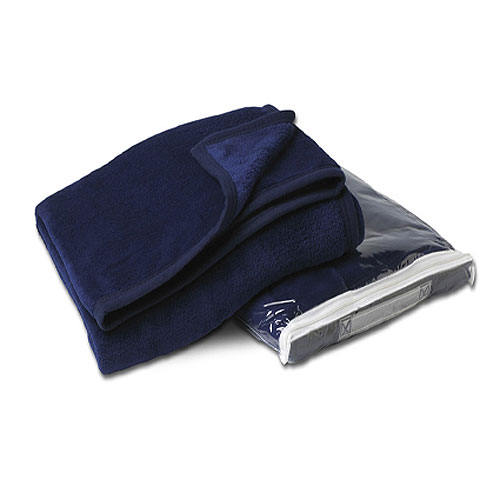 Navy Blue Coral Fleece Throw Blanket 2