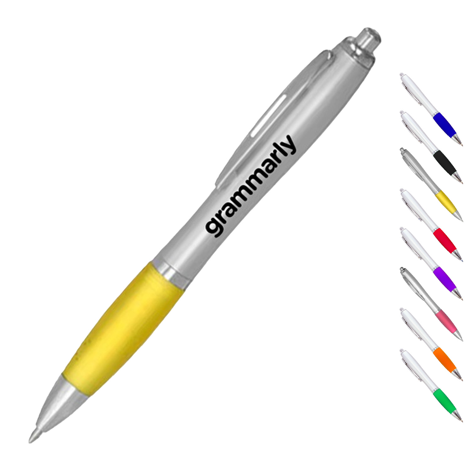Click Satin Gray Finish Plastic Ballpoint Pen 1