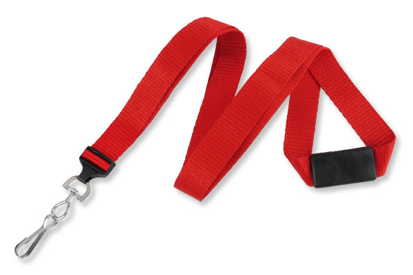 5/8" Blank Breakaway Lanyard w/Swivel Hook (Red) 1