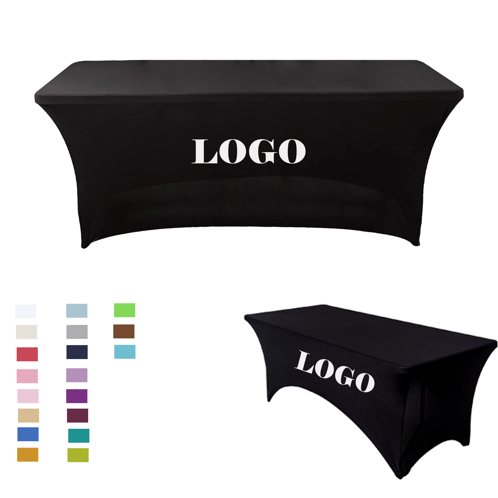 6FT Polyester Stretch Table Cover 2
