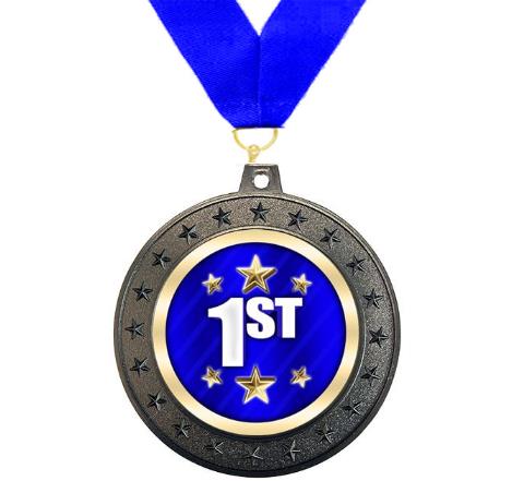 Medallion Holder: 3" Black All Star Medal 2