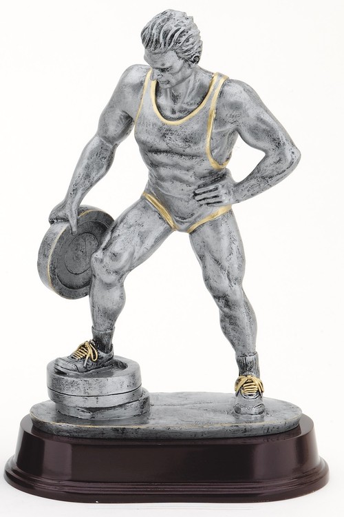 10 1/2" Tall Bar in Hand Male Weightlifting Figure Award