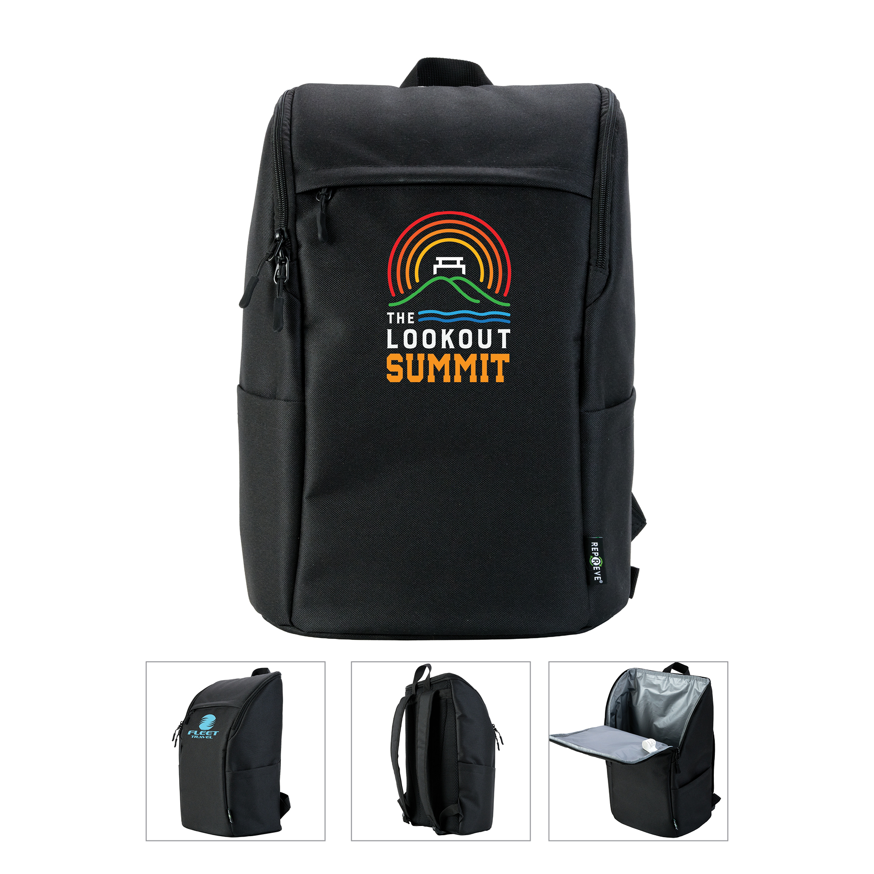 Coral Repreve® RPET 20-Can Backpack Cooler 23