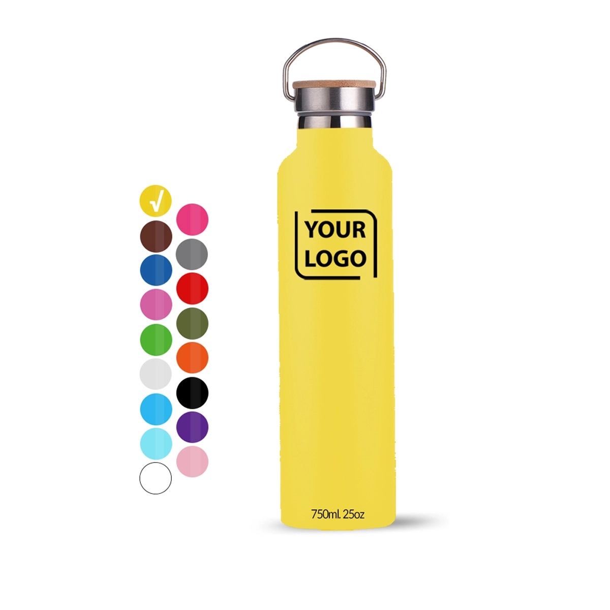 25 oz Double Vacuum Insulated Sports Bottle, custom water bottle with logo imprint 4