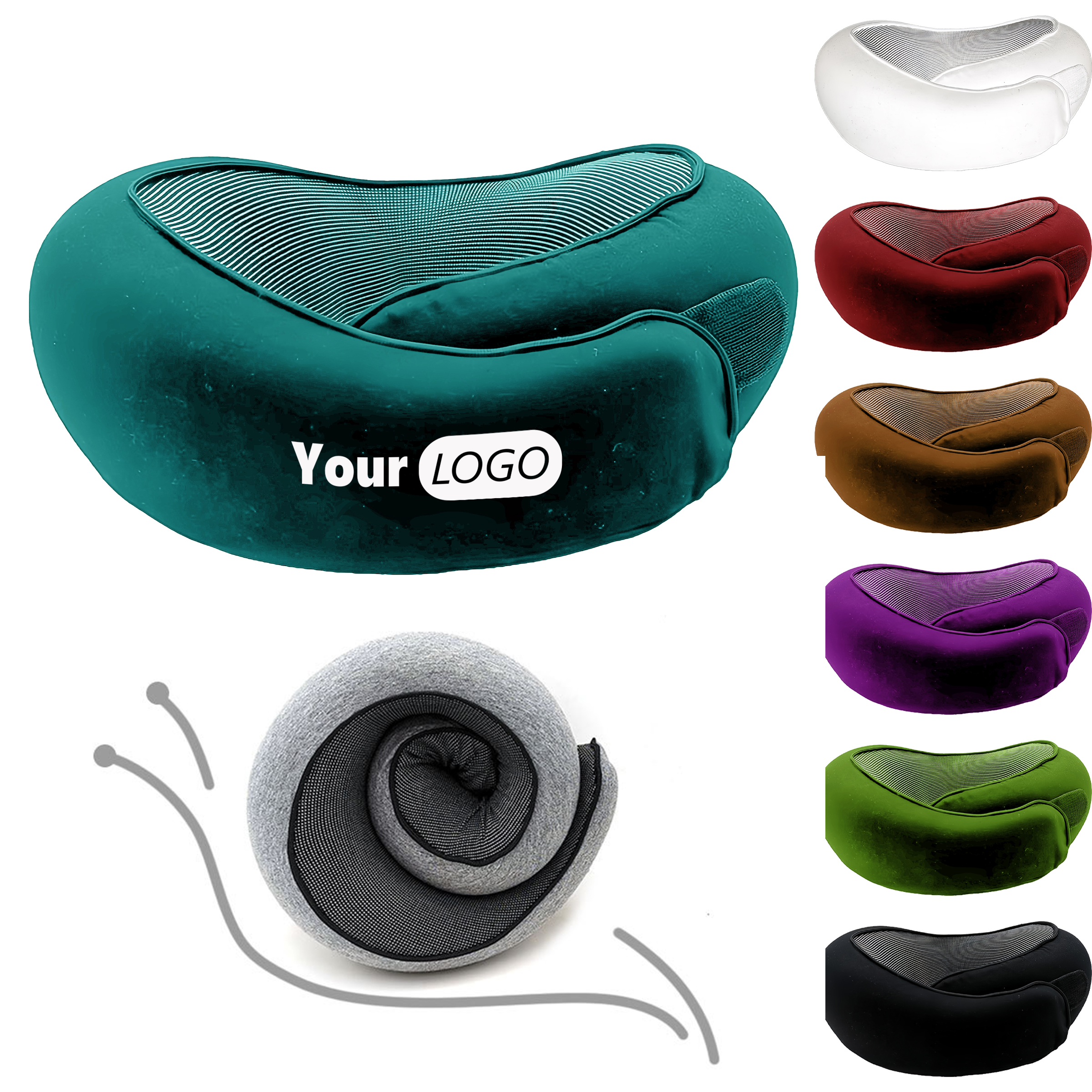 Other Fabric Compact Neck Support Pillow With Stylish Roll-Up Feature 1