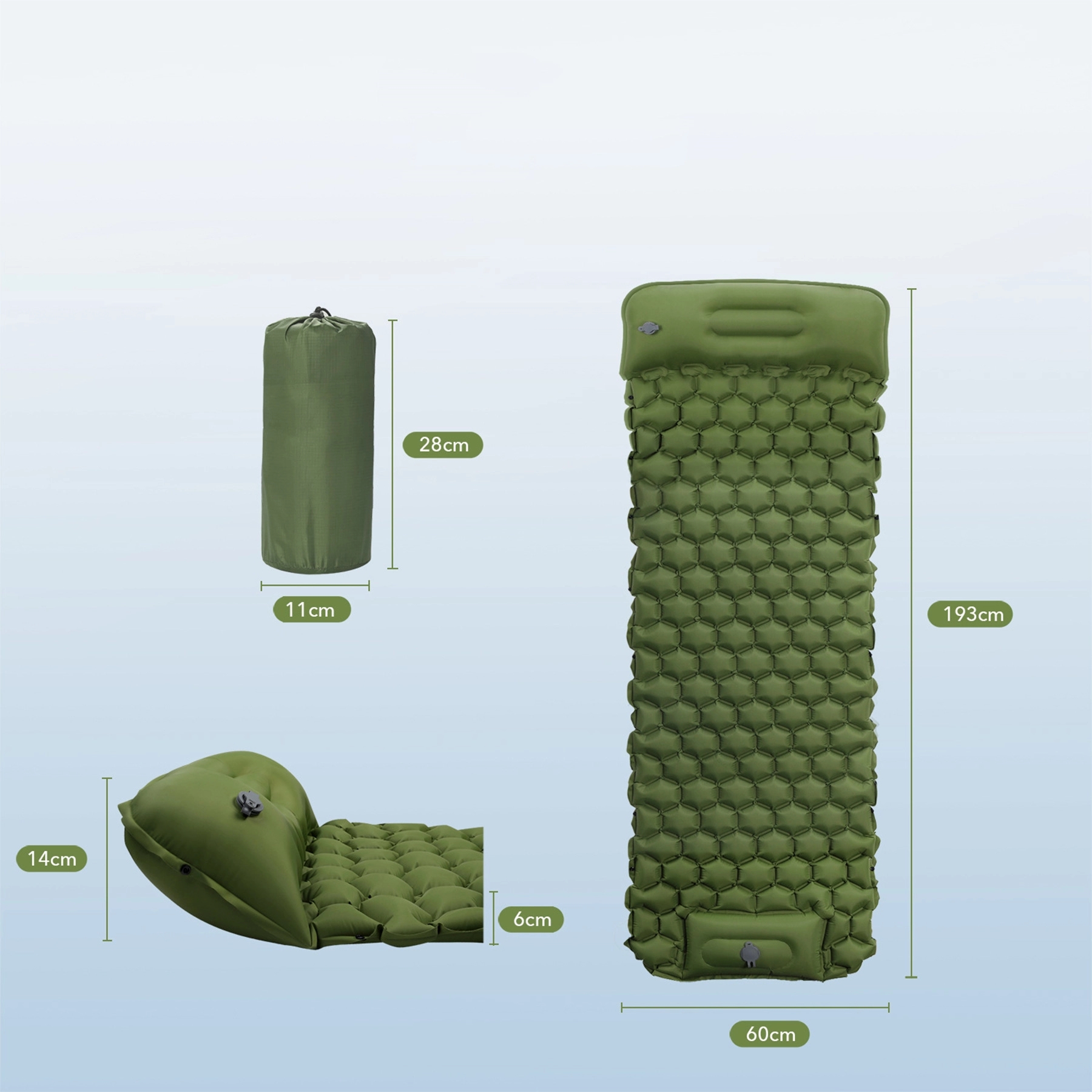 Inflatable Camping Sleeping Pads, custom sports ball with logo imprint 3