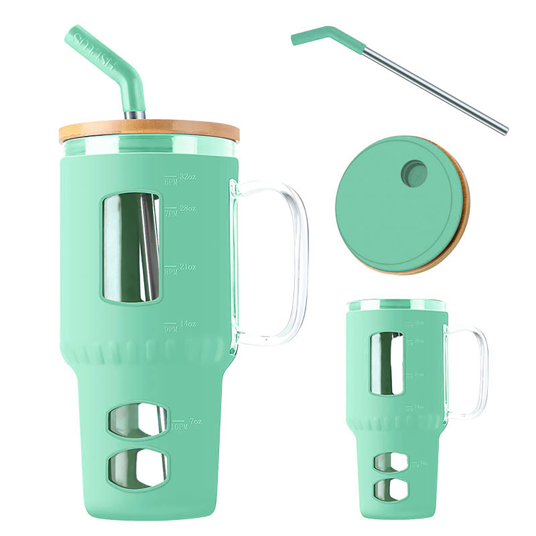 32 Oz. Glass Tumbler With Silicone Cover 8