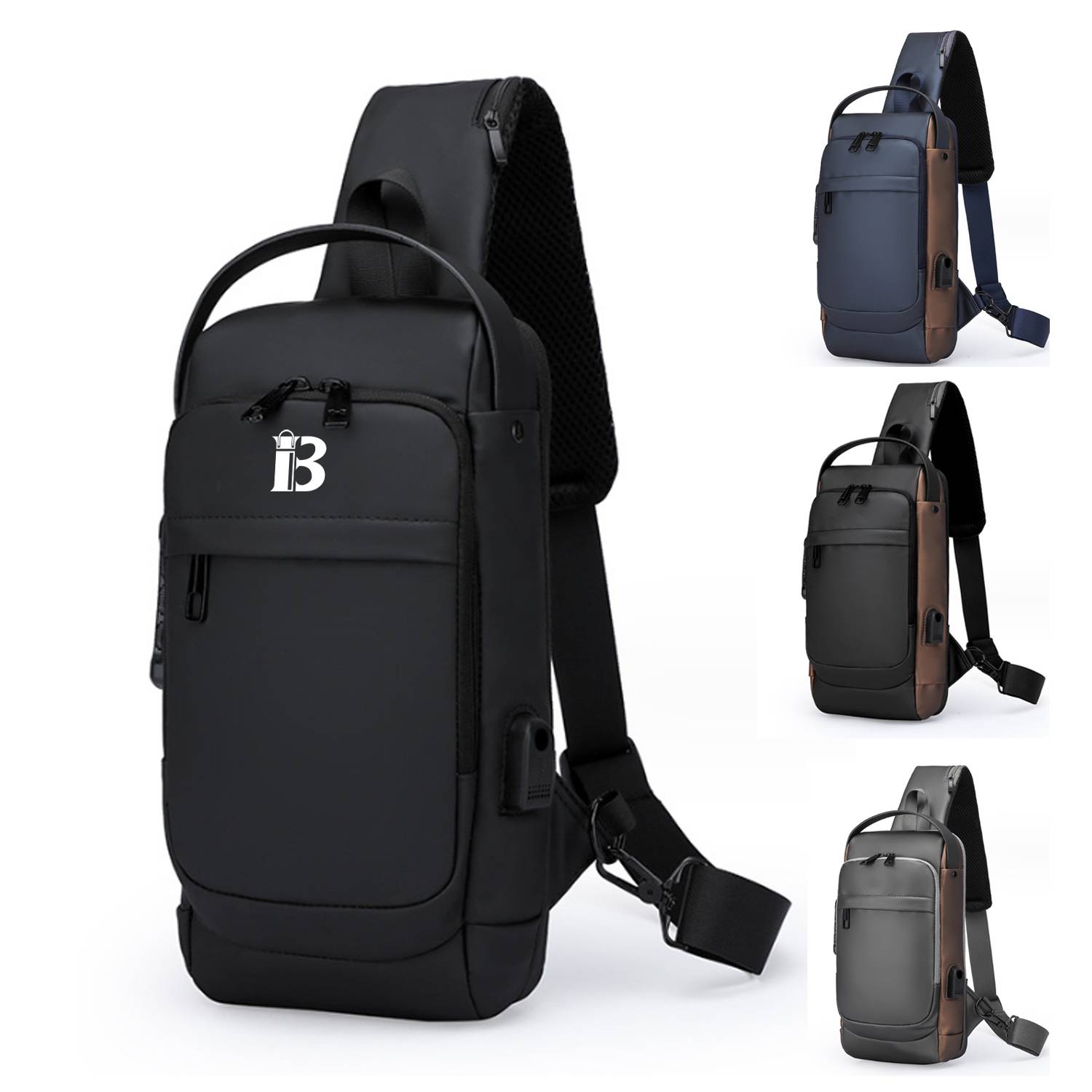 Men's Sports Chest Bag With Usb Charging Port 3