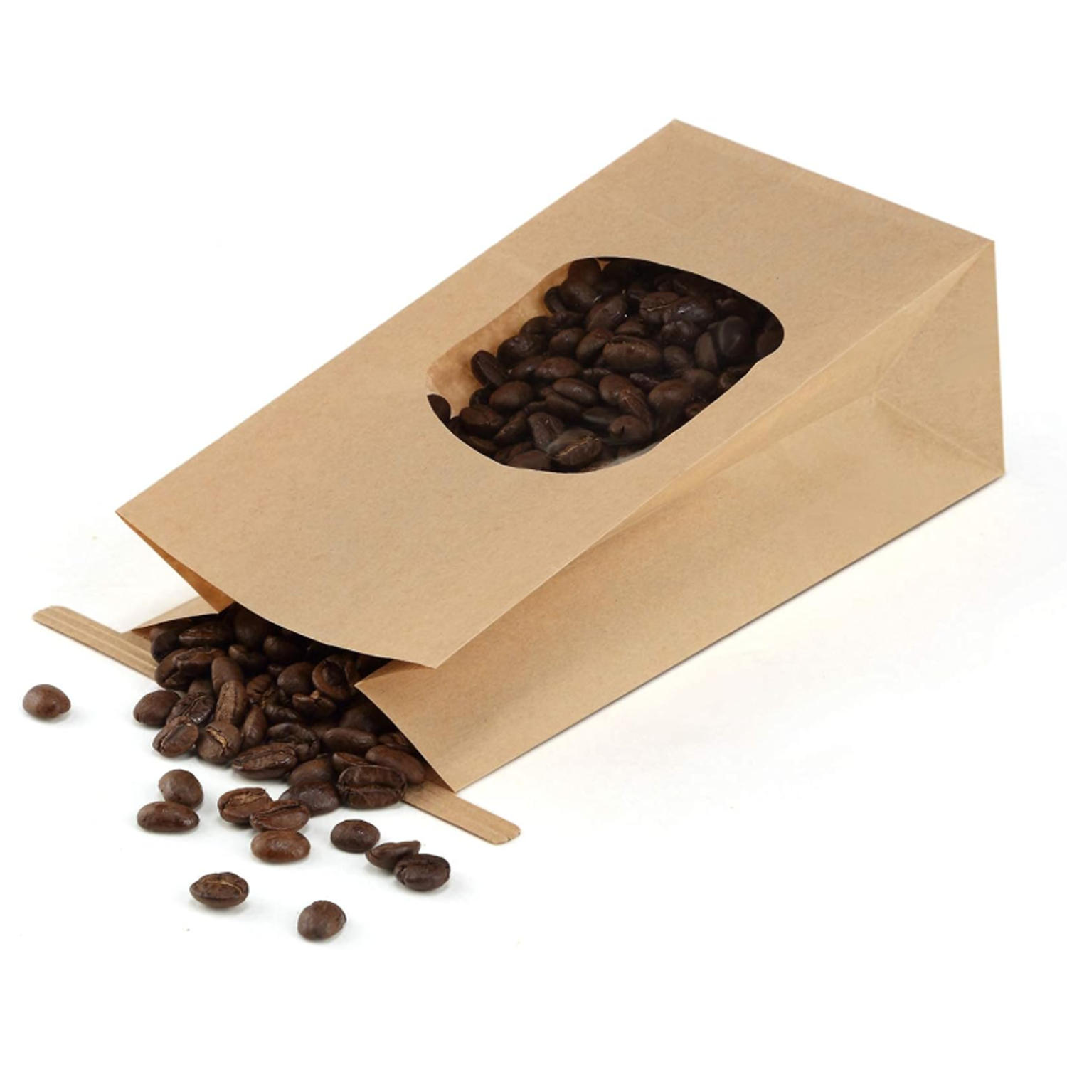 Window opening oil proof kraft paper food packaging bag 4