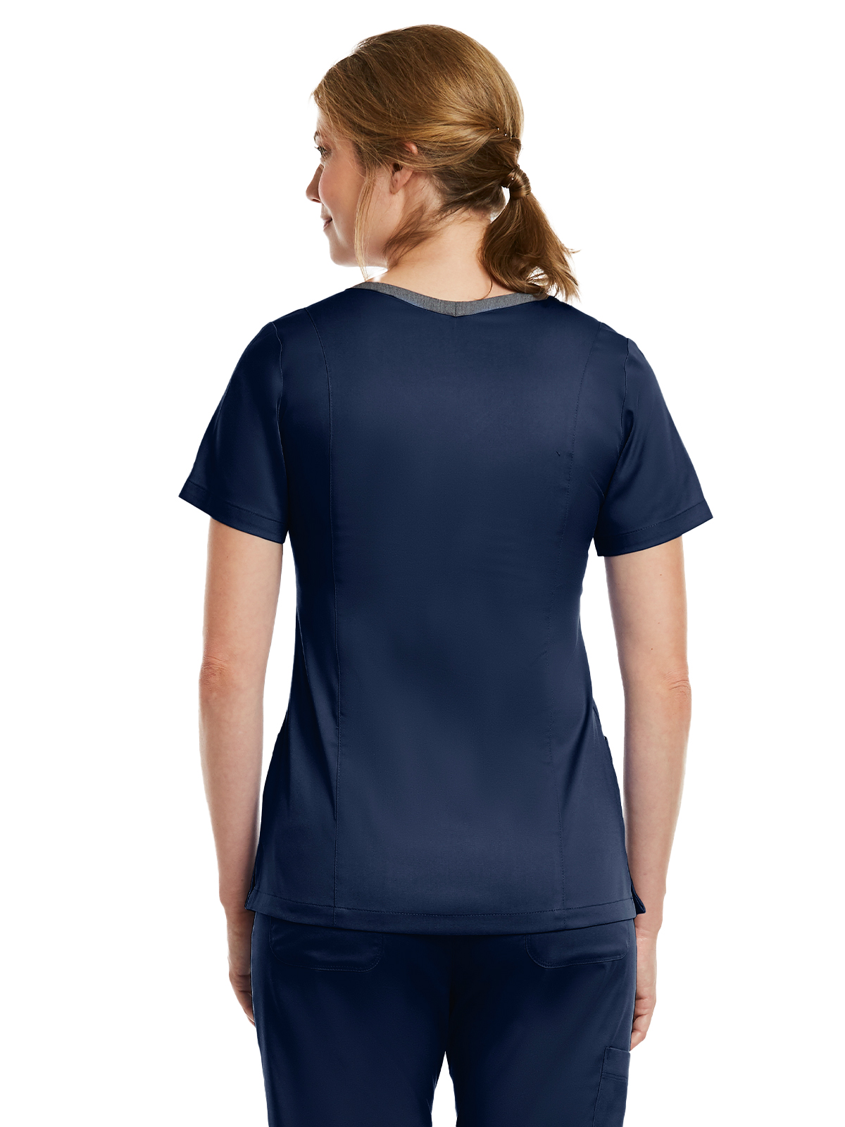 Maevn - Matrix - Women's Three-Pocket Heather Neck Band Top 17