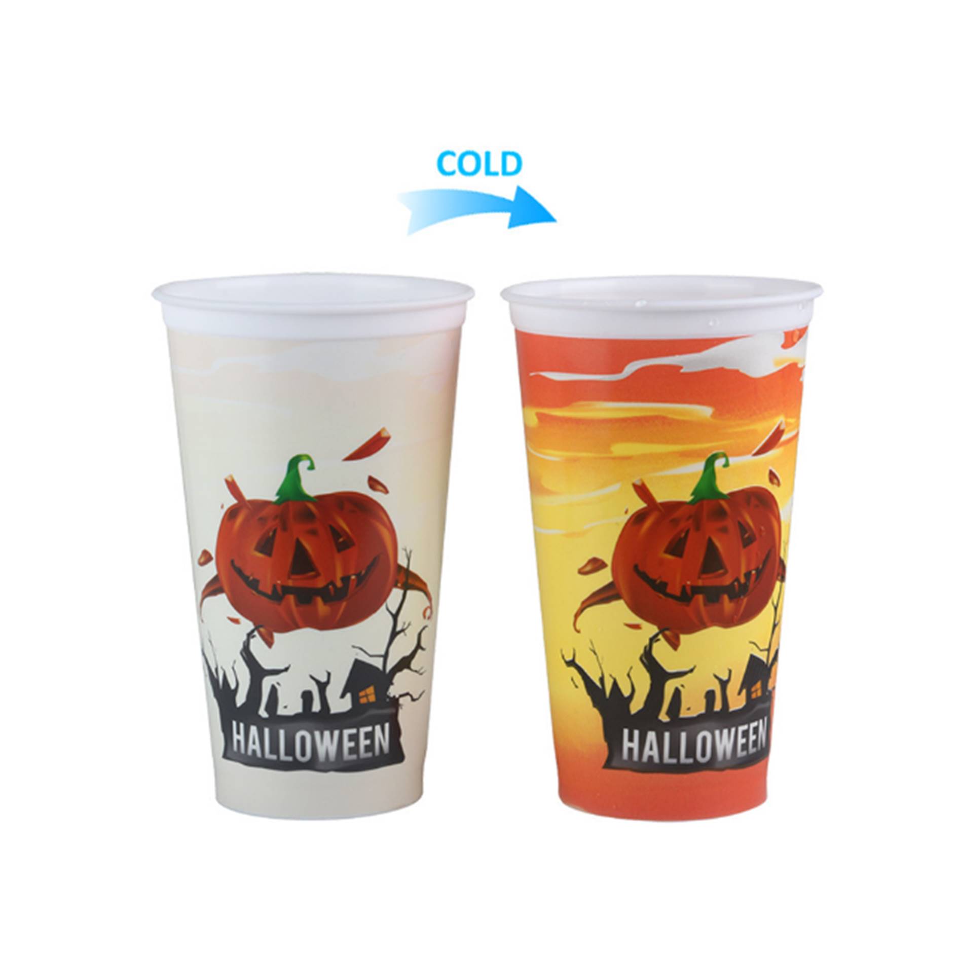 17oz. Plastic Cold Color Changing Cup With Lid 3