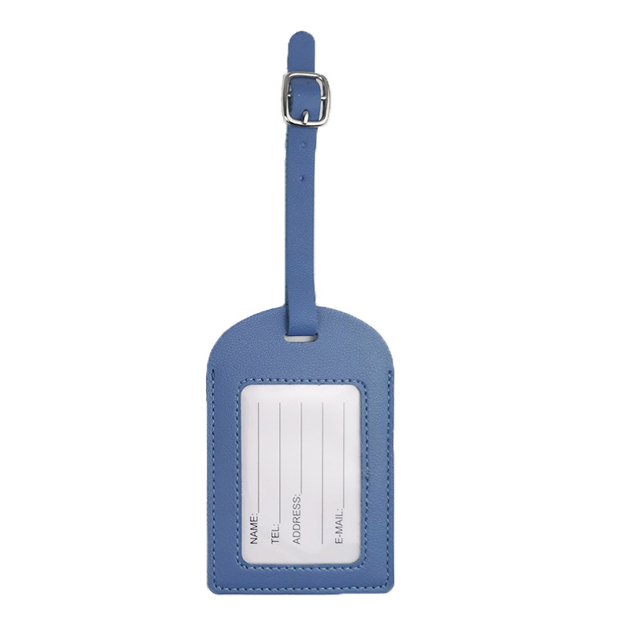 Debossed PU Leather Luggage Tag with Large Visable Window 14