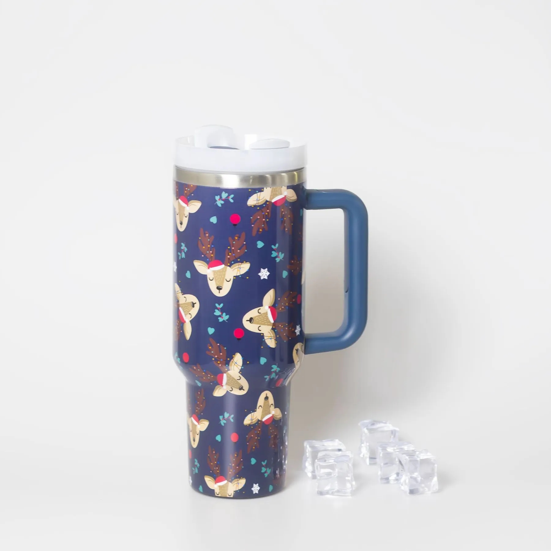 Christmas Theme 40 Oz. Vacuum Tumbler with Lid and Straw 8