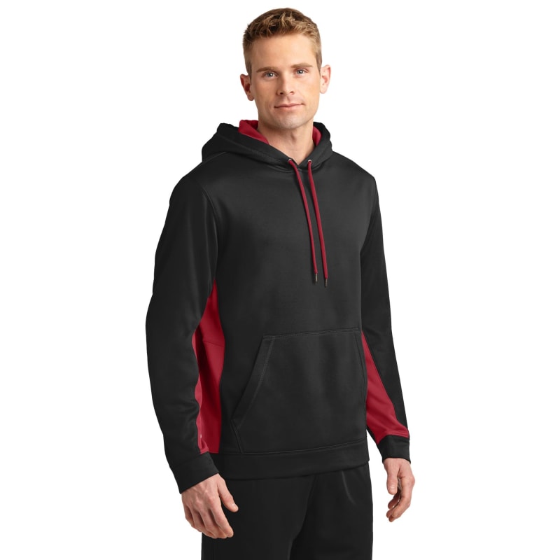 Sport-Tek Sport-Wick Fleece Colorblock Hooded Pullover. 26