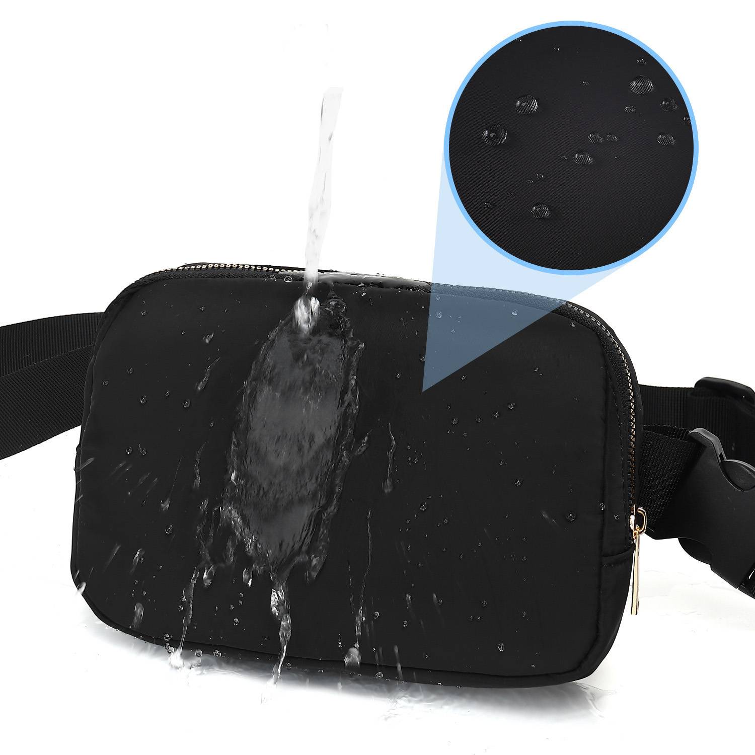 Nylon waterproof running belt waist bag 4
