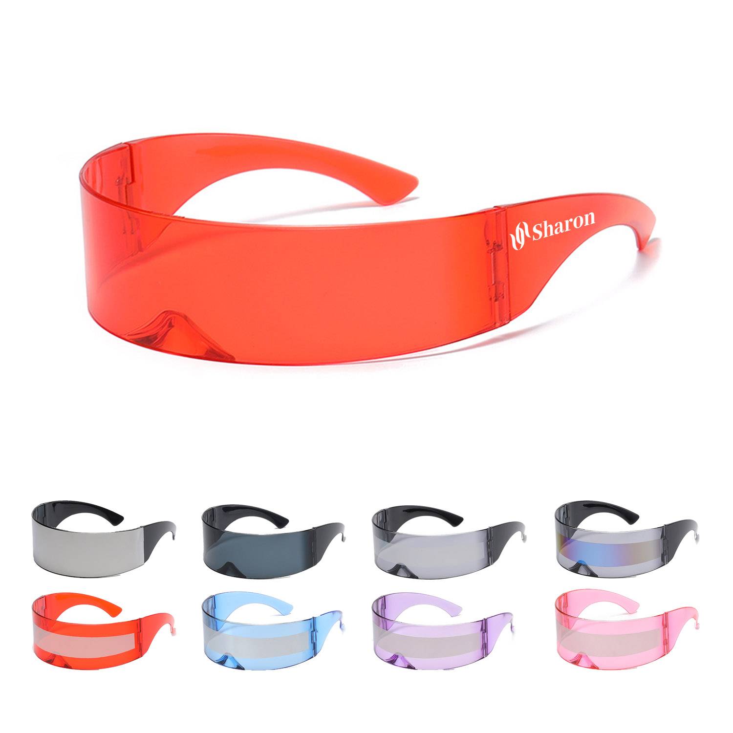 Futuristic Visor Sunglasses with Semi Translucent