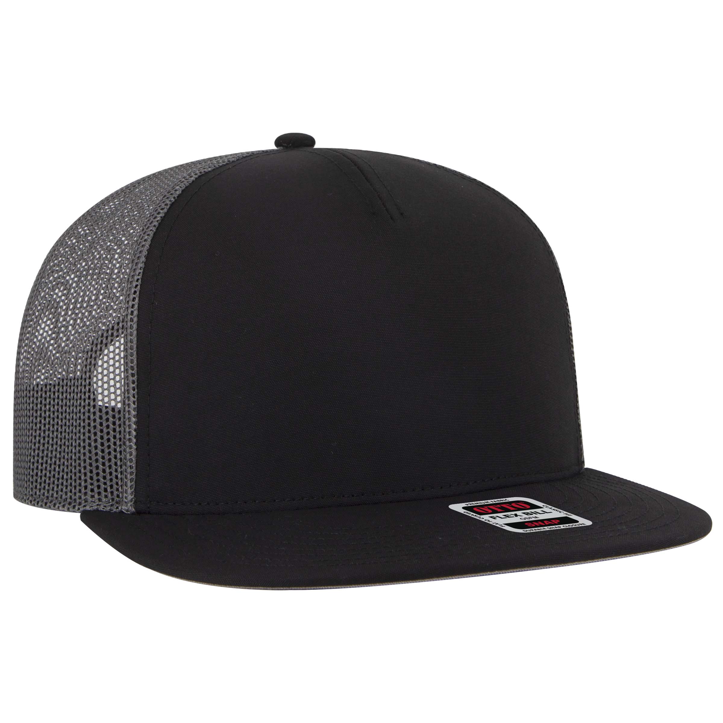 OTTO CAP® OTTO SNAP 5 Panel Pro Style Mesh Back Trucker Snapback Hat 2