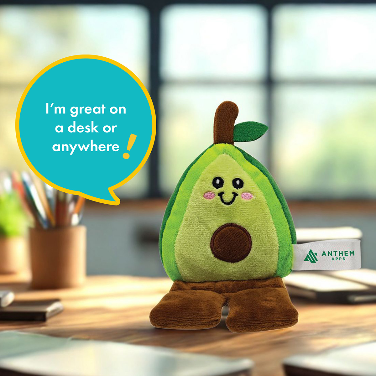 Phone Pals™ Weighted Plush Phone Holder - Avocado 12