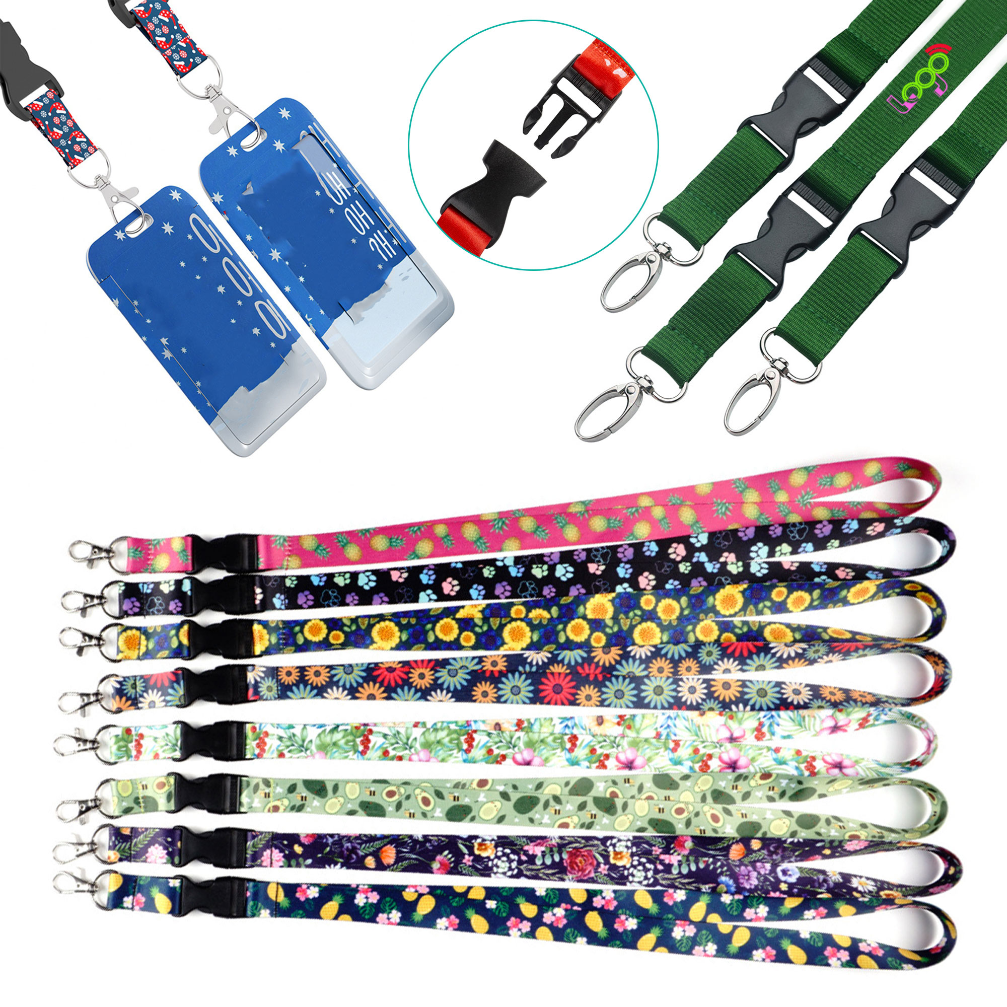 Neck Strap Lanyard with Detachable Buckle and Metal Hook 3