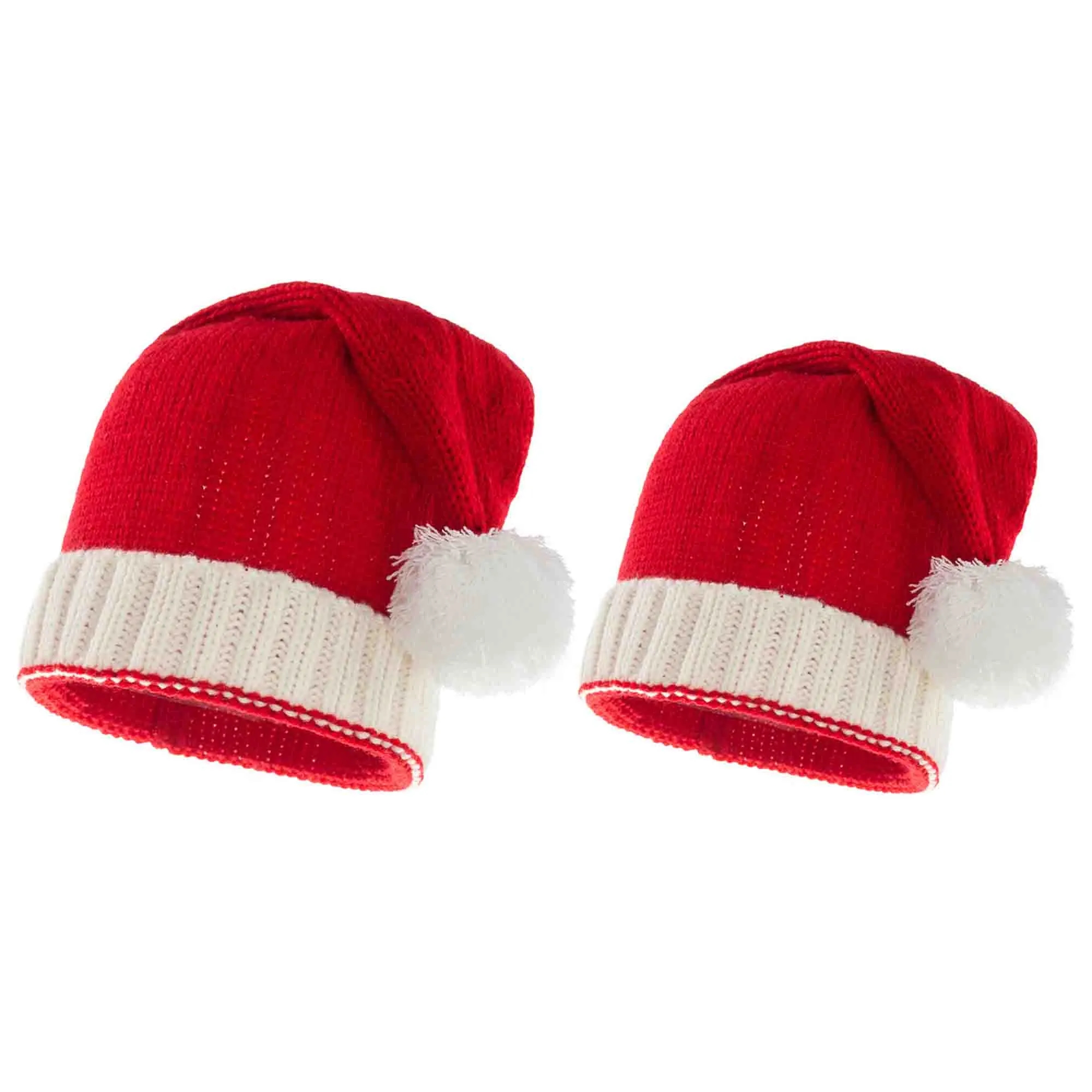 Knit Skull Cap  Christmas Santa Hat