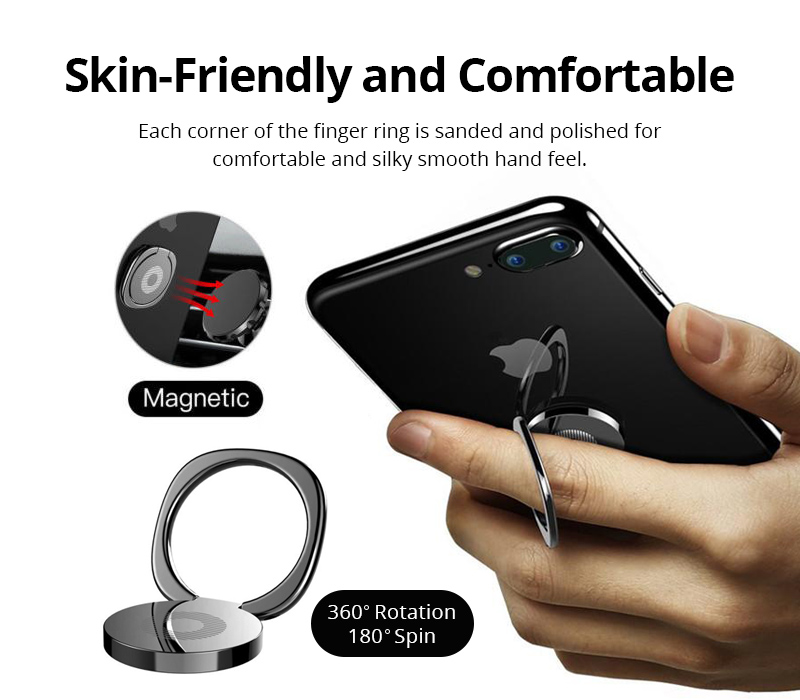 Metal Round Cell Phone Ring Stand Grip Holder 3
