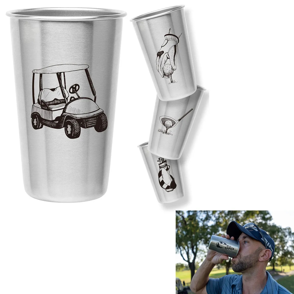 Stainless Steel Pint Cups 1