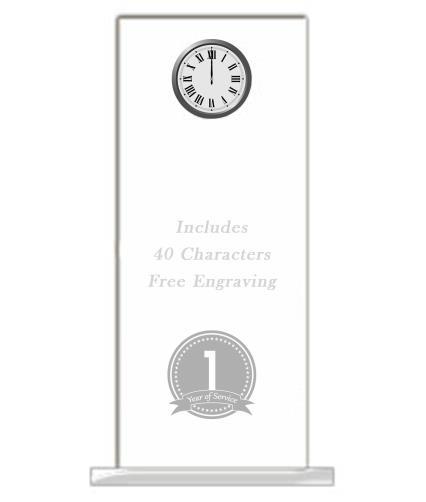 Acrylic: Vertical Clock 4x12x.4" Clear, 5x2 clear 2