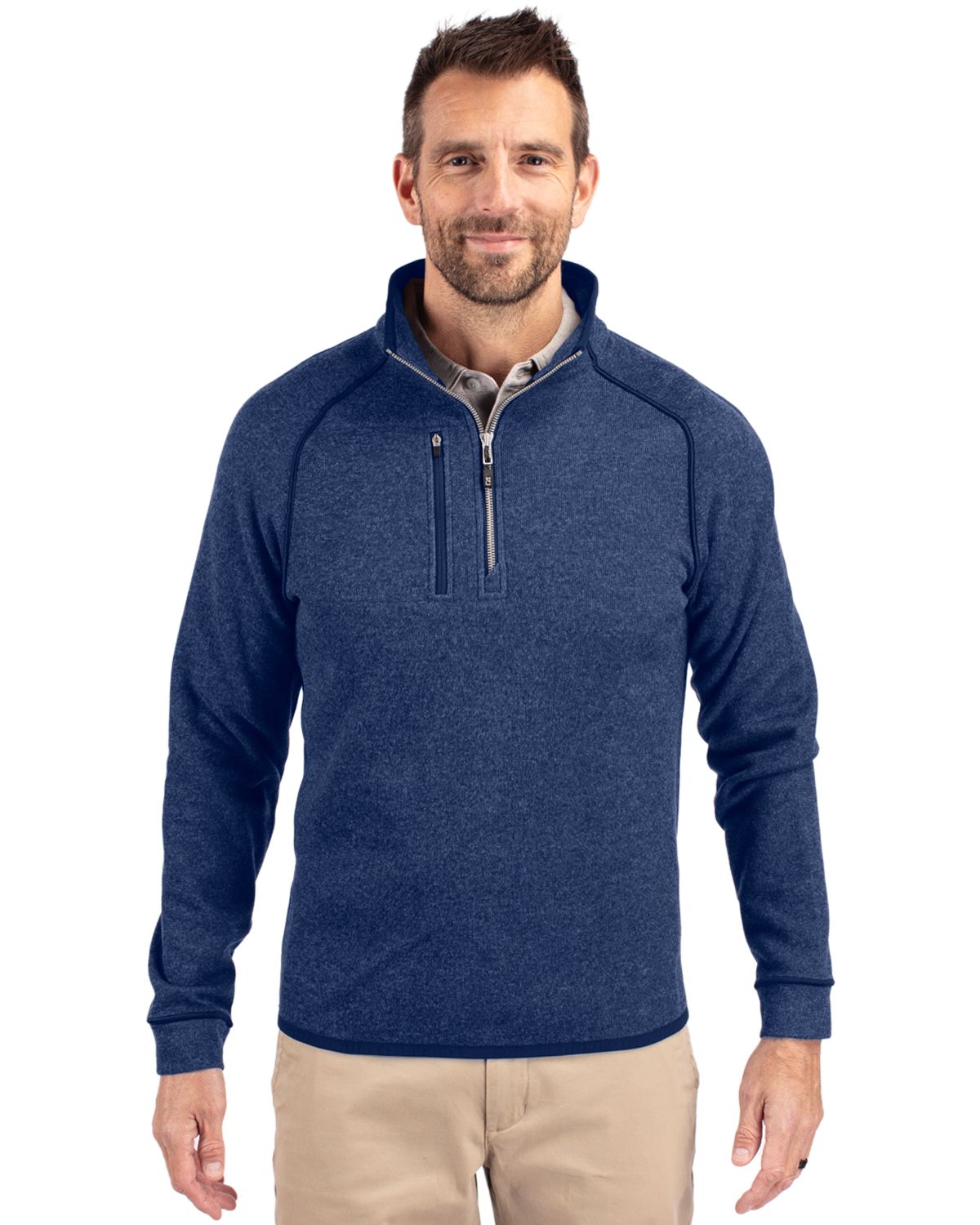 Cutter & Buck Mainsail Sweater-Knit Mens Half Zip Jacket 85