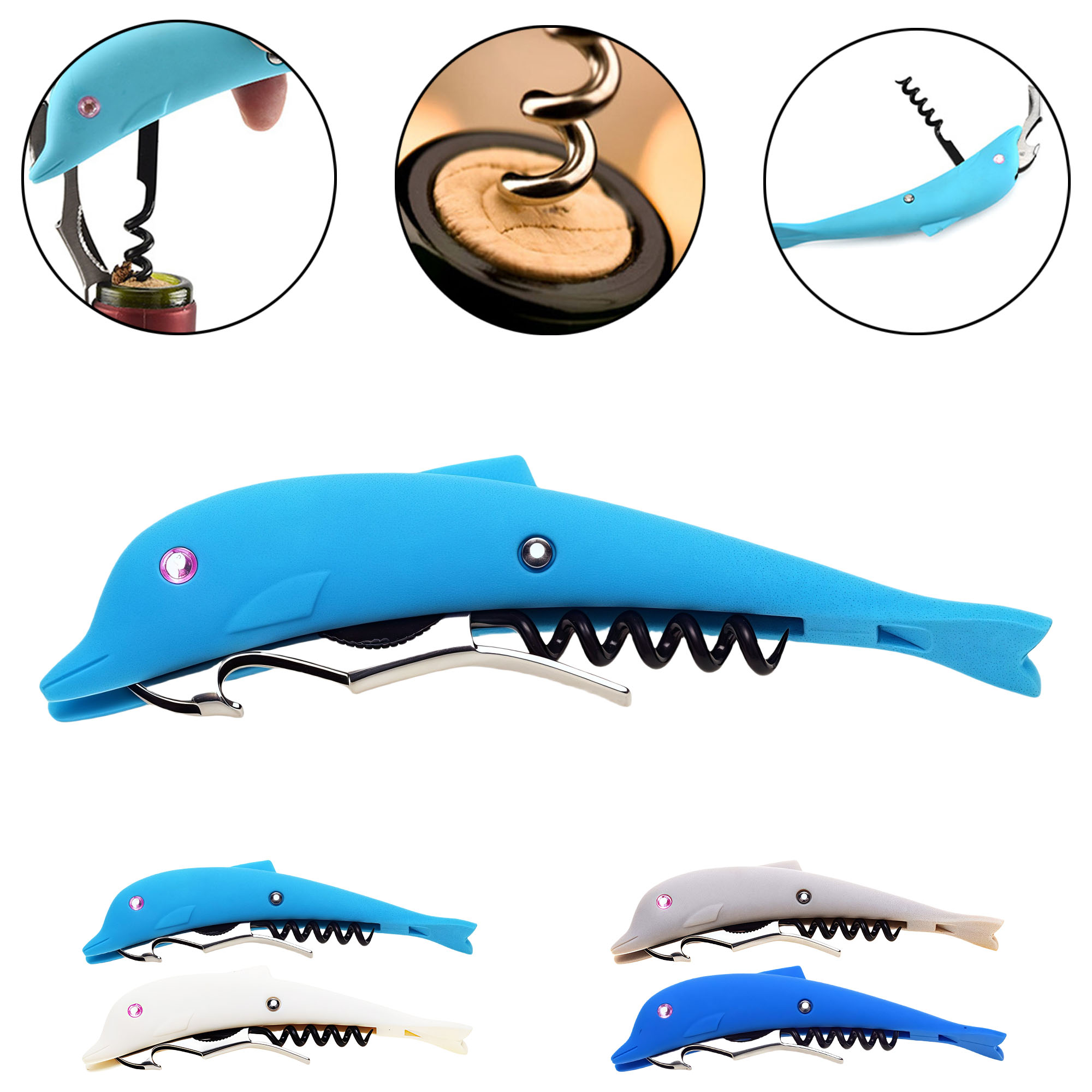 Dolphin-Shaped Bottle Opener- Corkscrew for Wine and Beer 5