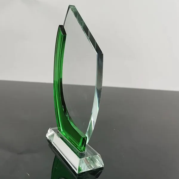 Green Edge Crystal Plaque Awards 7
