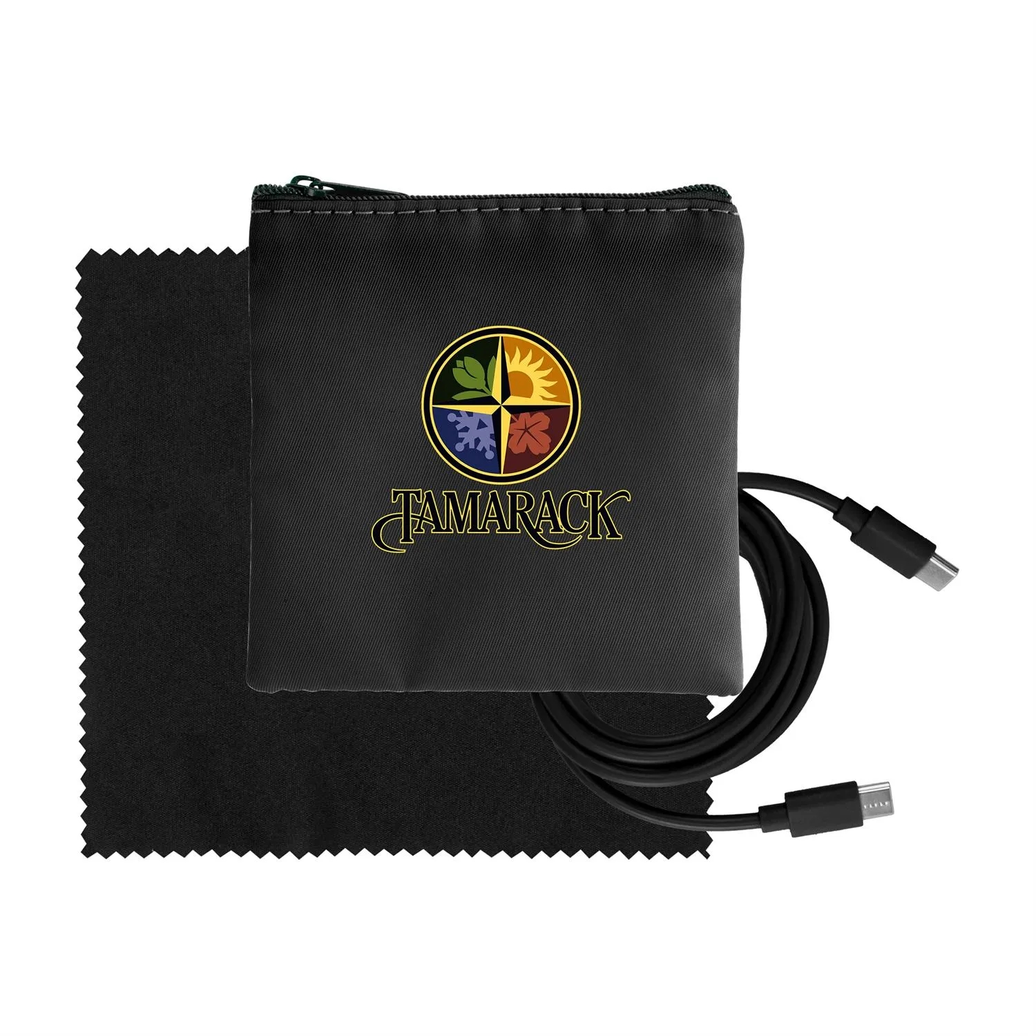 Colorful RPET C to C Cable & Cloth Set 8