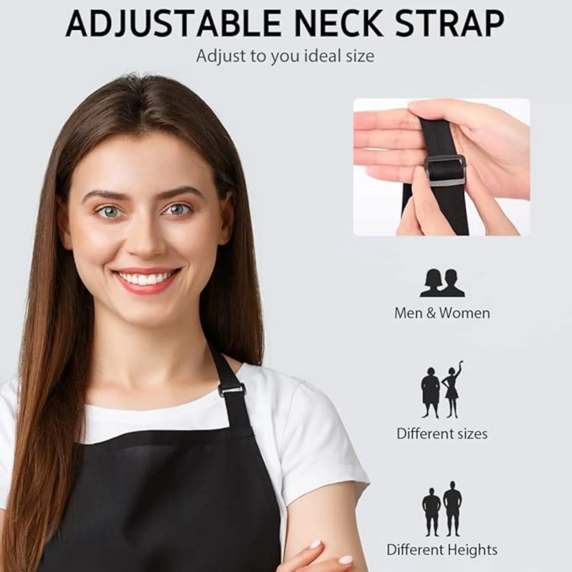 Adjustable Neck Strap Anti-Stain Apron 10