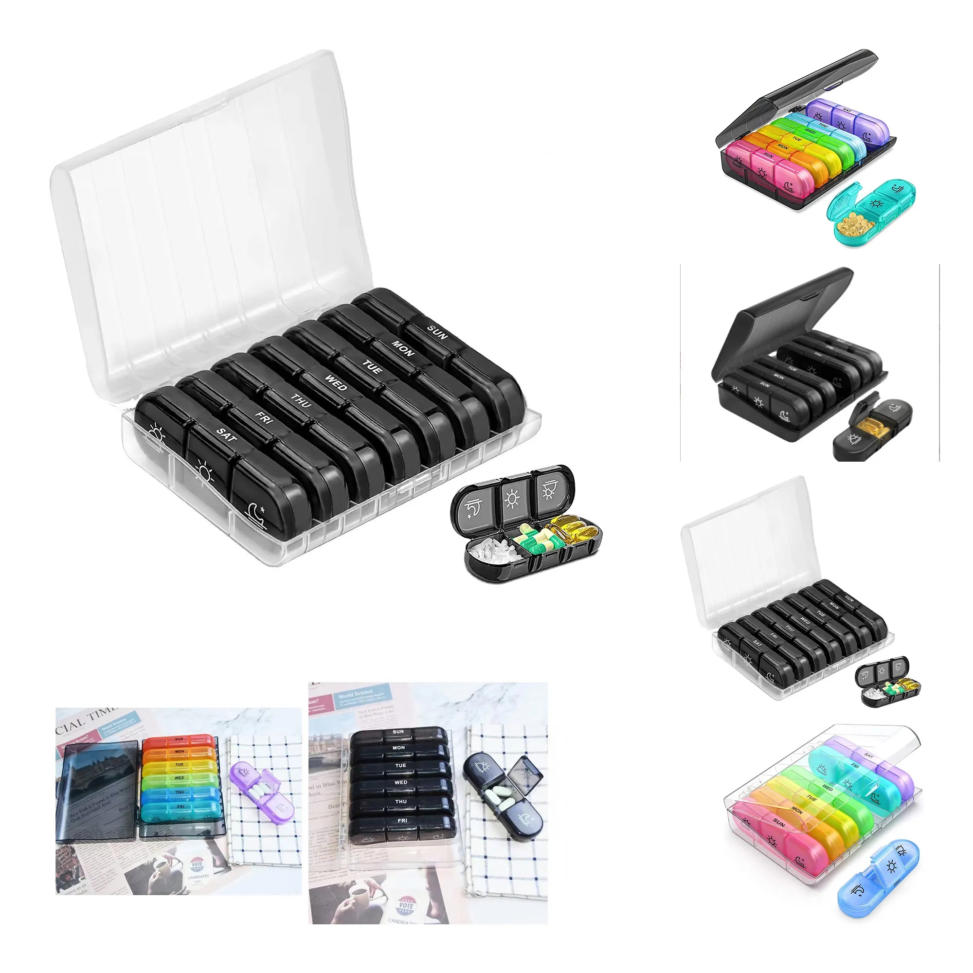 21-Compartment Pill Box For Seven Days Of The Week 3