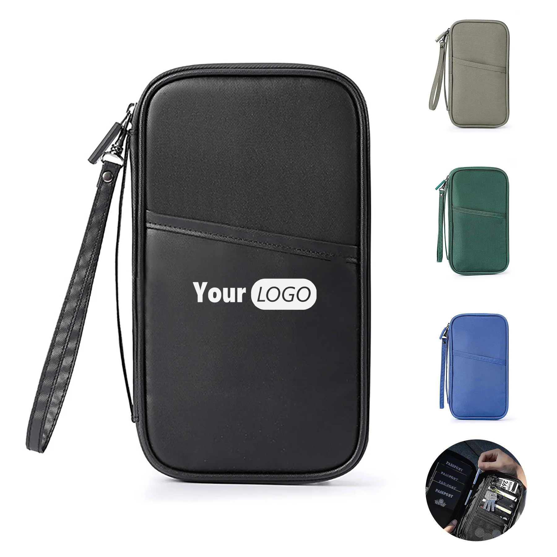 Nylon Travel Waterproof Passport Storage Bag 8