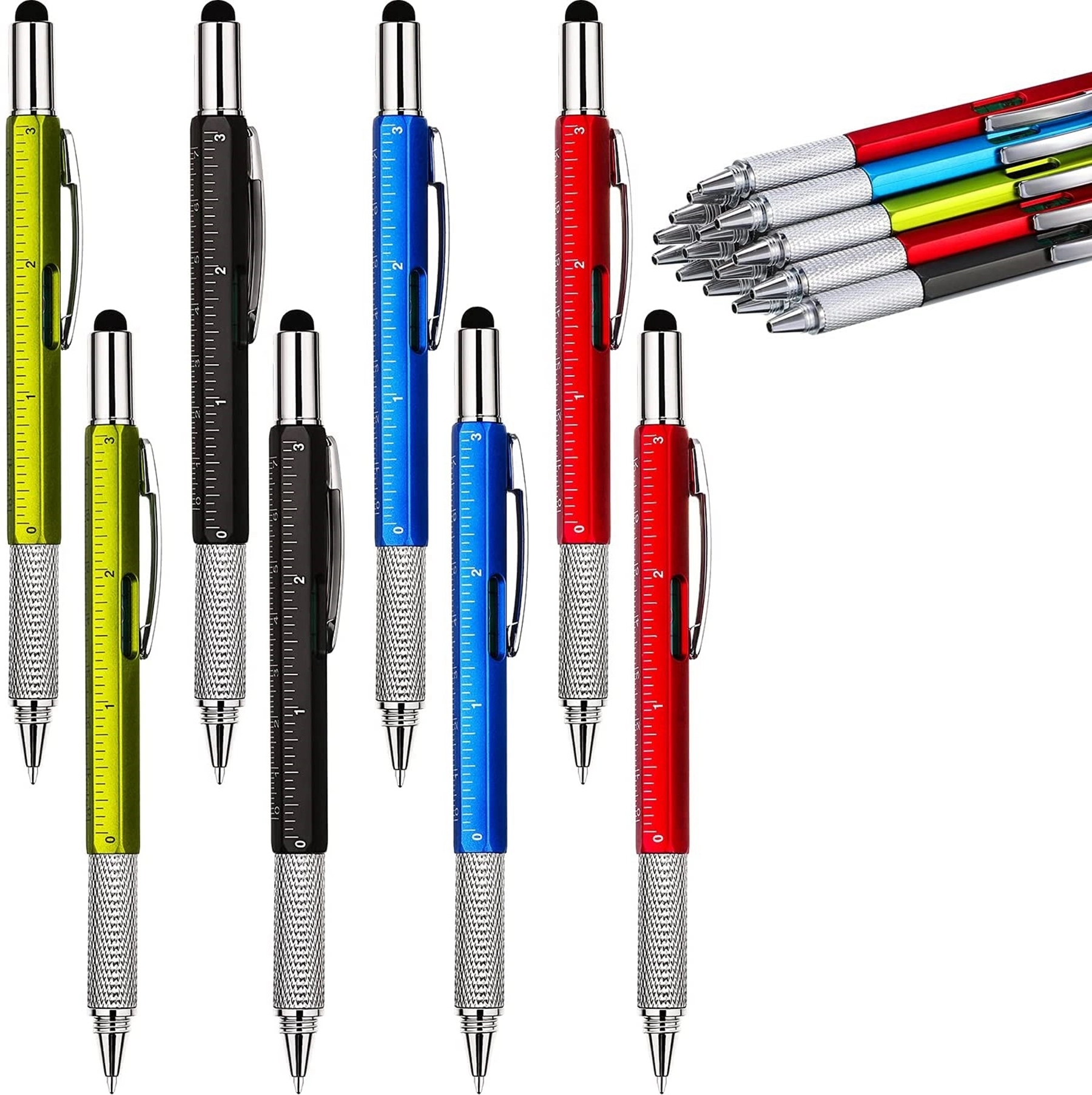 6 In 1 Plastic Multi Tool Touch Ballpoint Pen 10