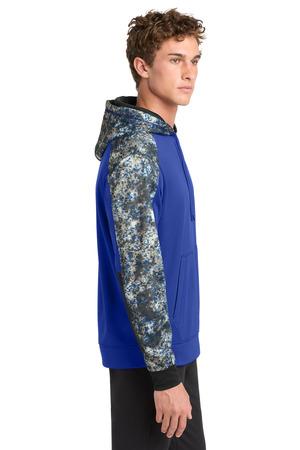 Sport-Tek Sport-Wick Mineral Freeze Fleece Colorblock Hooded Pullover. ST231