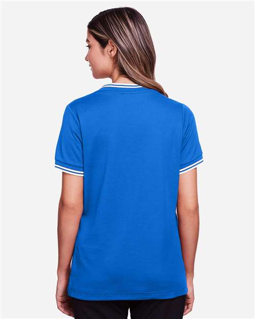 Women's CrownLux Performance® Plaited Tipped V-Neck Shirt - DG20CW 17