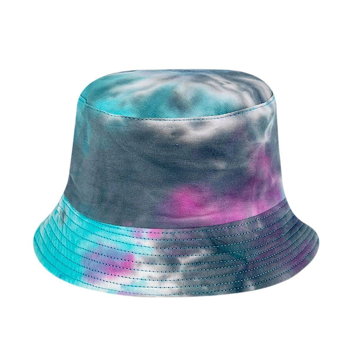 Plastic Tie Dye Hat with Foldable Double Sided Design 47