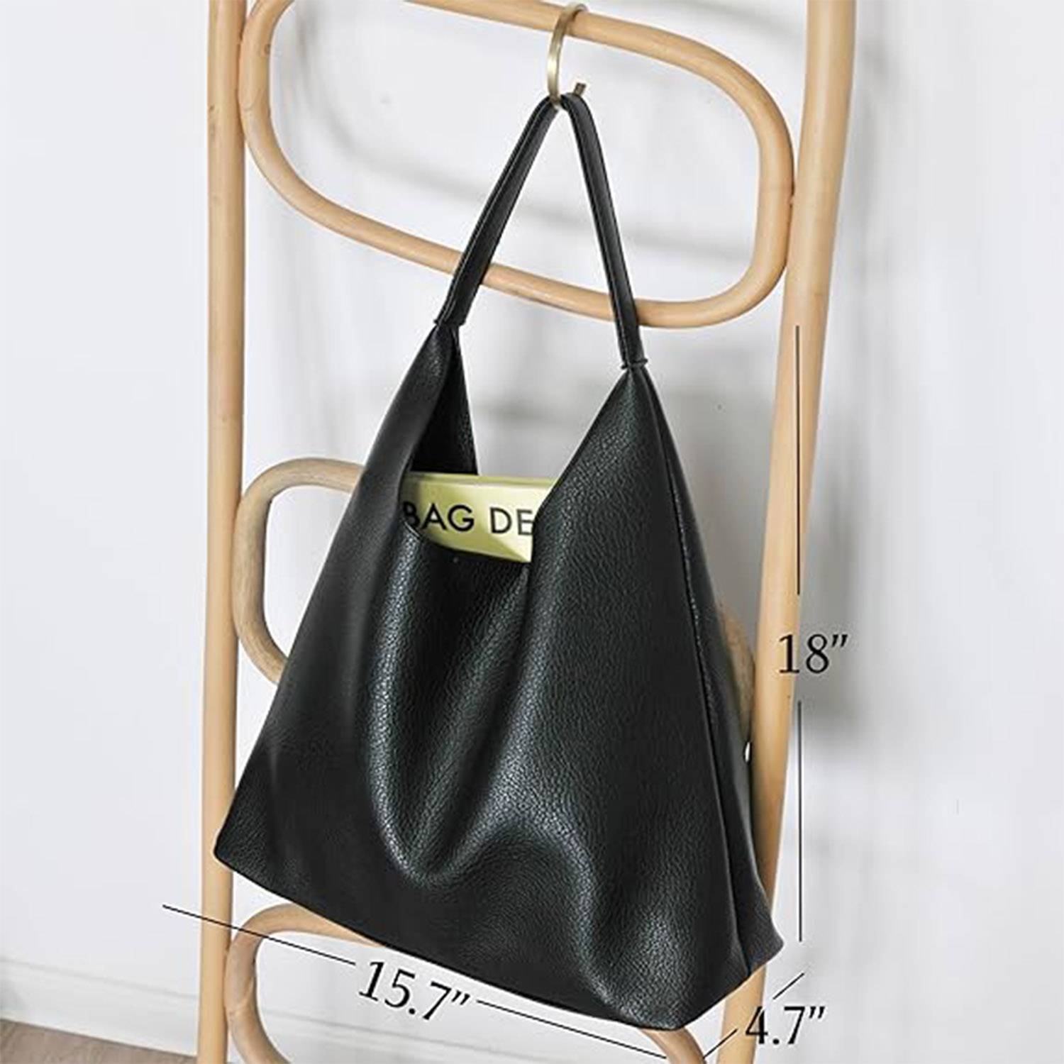 Handbags for Women Vegan PU Leather Tote Bags, custom tote bag with logo imprint 4