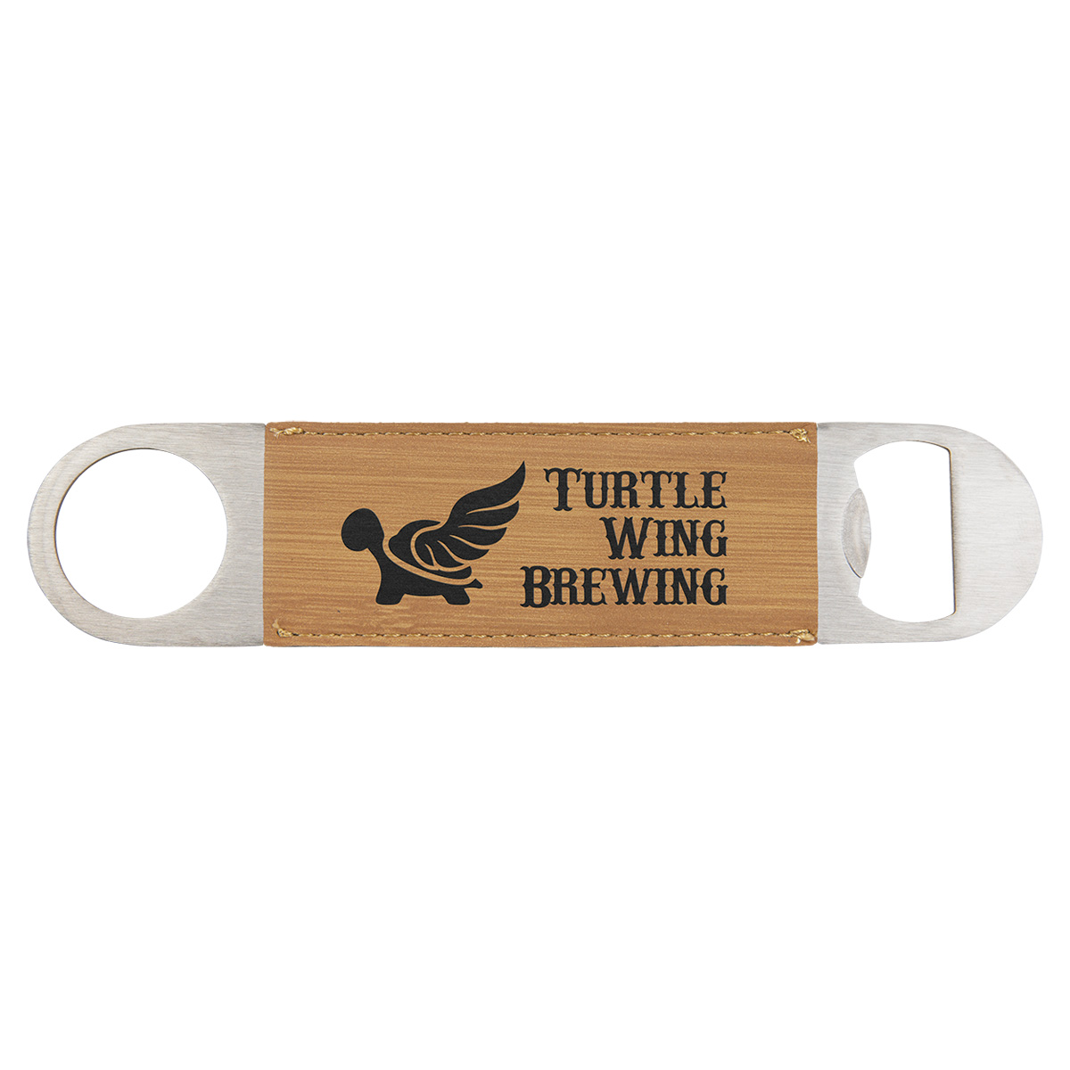 Bamboo Leatherette Bottle Opener