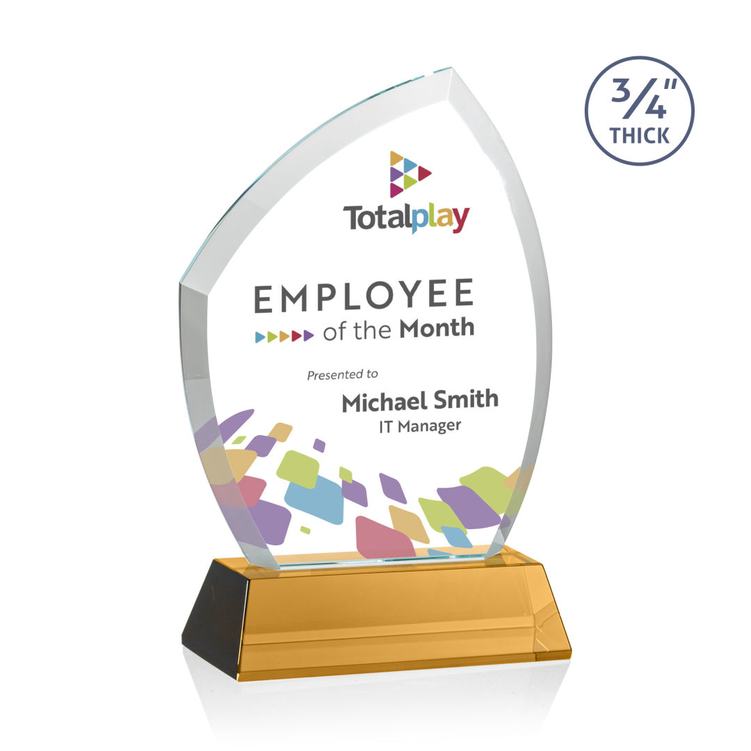 Daltry VividPrint™ Award on Newhaven Base - Amber 5