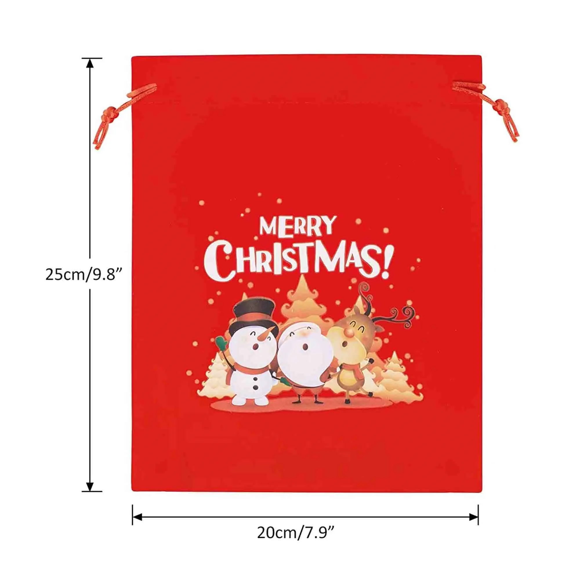 Christmas Drawstring Gift Bags with Tags 5