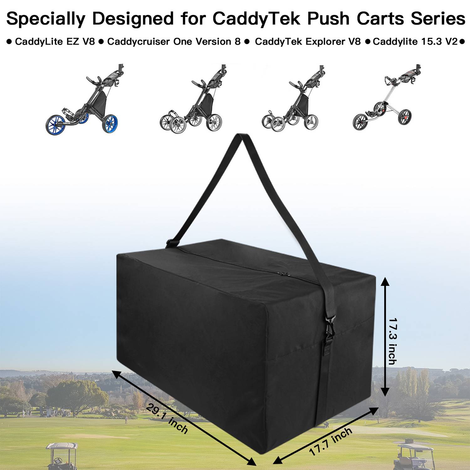 Golf Push Cart Bag for Caddytek 3