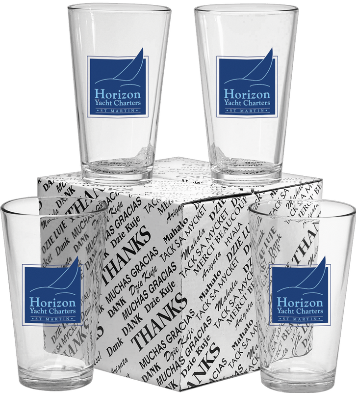 16 oz. Mixing Glass Thank You Set 27